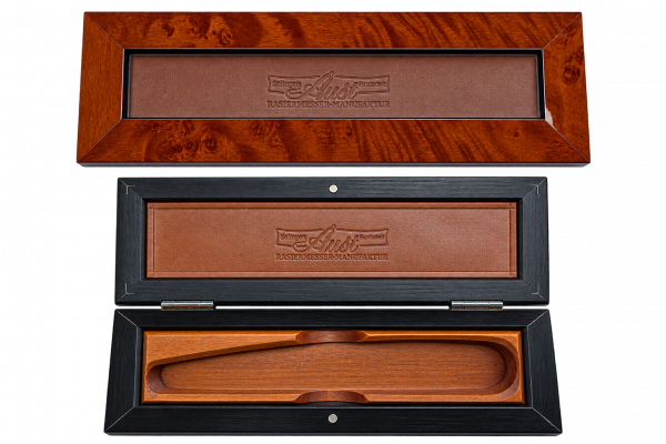 Exclusive Rasiermesser Box Echtholz